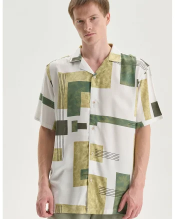 Camasa regular-fit, Verde masliniu/Alb optic/Verde feriga