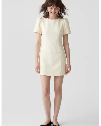 Rochie uni dreapta, Galben vanilie