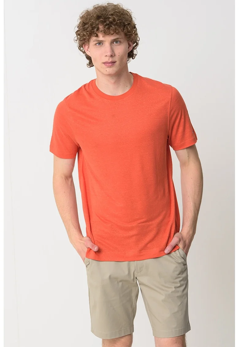 Tricou uni din amestec de in, Portocaliu