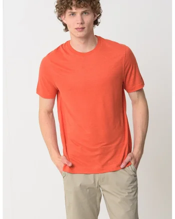 Tricou uni din amestec de in, Portocaliu