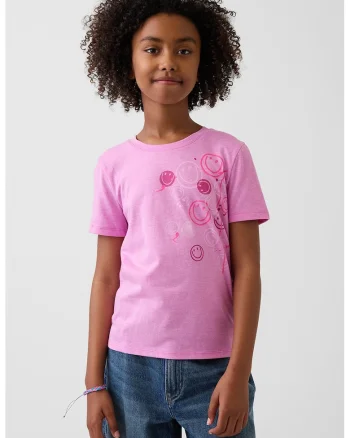 Tricou lejer cu imprimeu, Roz orhidee