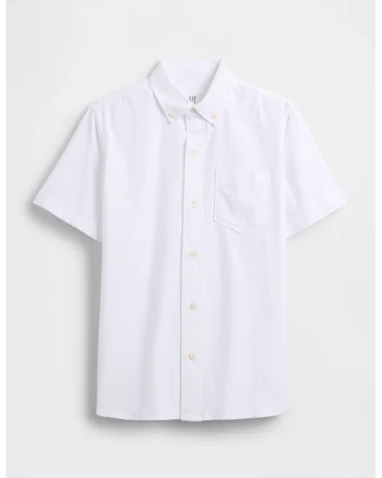 Camasa Oxford din bumbac, Alb optic