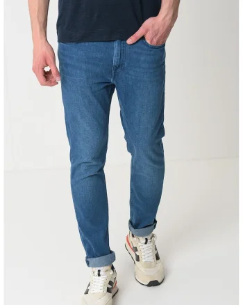 Blugi slim fit Bleecker, Albastru inchis