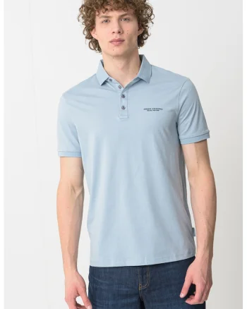Tricou polo regular fit, Albastru deschis
