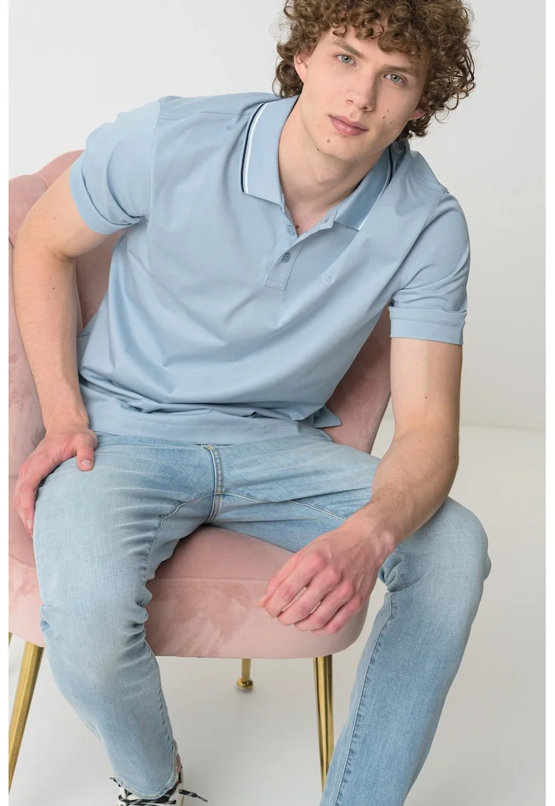 Blugi skinny J14, Albastru deschis melange