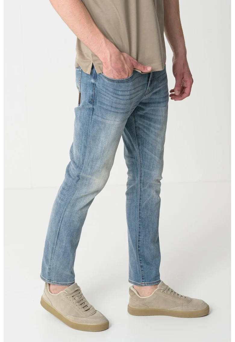 Blugi skinny J14, Albastru deschis melange