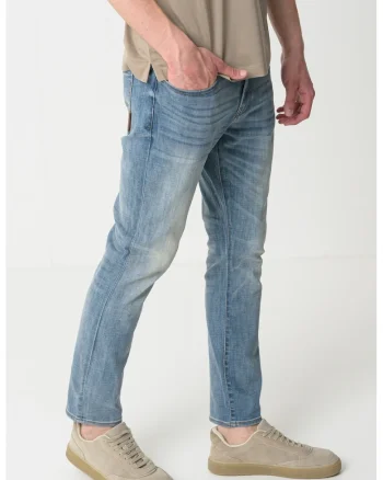 Blugi skinny J14, Albastru deschis melange