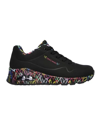 Pantofi sport de piele ecologica Loving Love, Negru