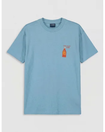 Tricou lejer cu decolteu la baza gatului, Albastru lavanda/Caramiziu/Ocru