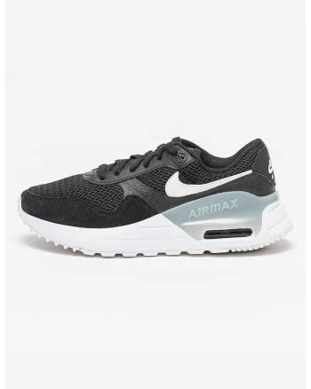 Pantofi sport cu garnituri de plasa si piele intoarsa Air Max Systm, Alb/Negru