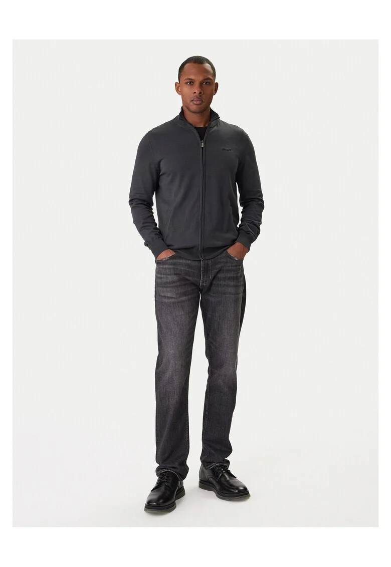 Cardigan barbati  fermoar, Gri