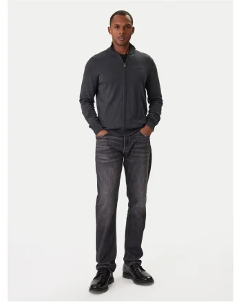 Cardigan barbati  fermoar, Gri