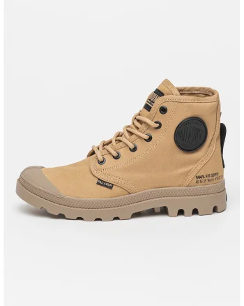 Tenisi high-top de panza cu logo Pampa, Caramel