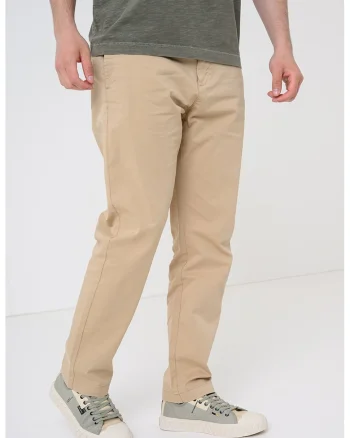 Pantaloni chino din amestec de bumbac, Bej