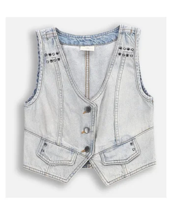 Vesta din denim  WC5178201JCG-019, bumbac, gri