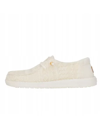 Mocasini Femei Spuma EVA, Wendy Crochet Lace, Alb