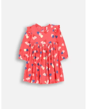 Rochie fete  tricot, rosu, Roz