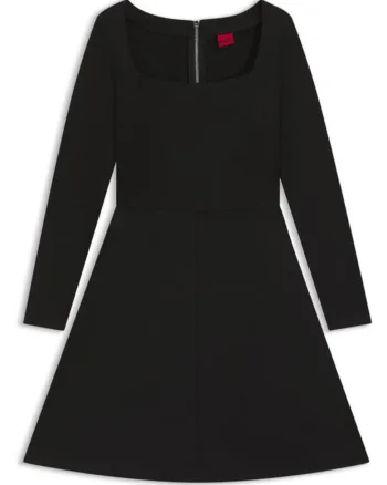 Rochie evazata cu guler patrat Noquette