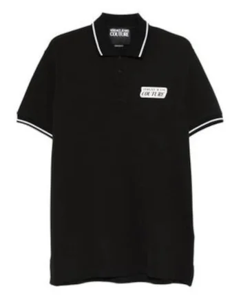 Tricou polo cu logo si terminatii contrastante