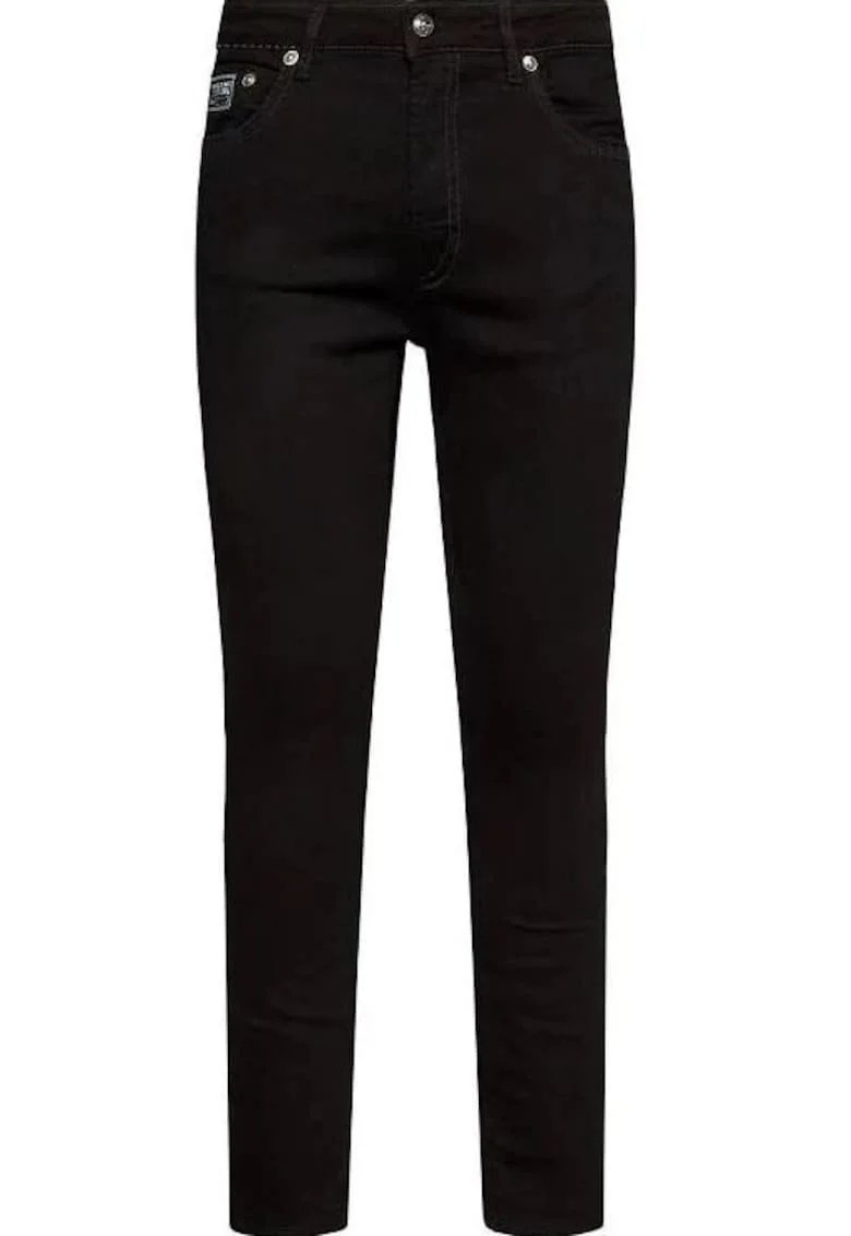 Blugi slim fit cu detaliu logo