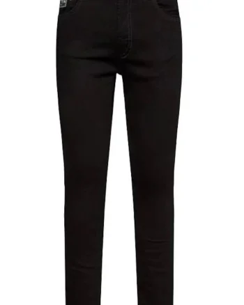 Blugi slim fit cu detaliu logo