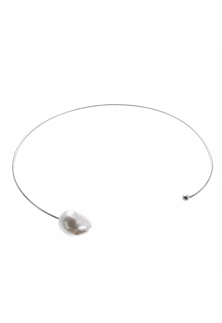 Colier din argint cu perla, Moon Pearl, Produsul este livrat in ambalaj personalizat.