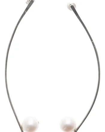 Cercei din argint cu perle, Moon Drop, Produsul este livrat in ambalaj personalizat.