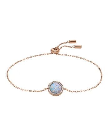 Bratara din otel inoxidabil decorata cu Mother of Pearl, Bronz/Argintiu