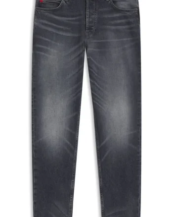 Blugi tapered cu talie medie