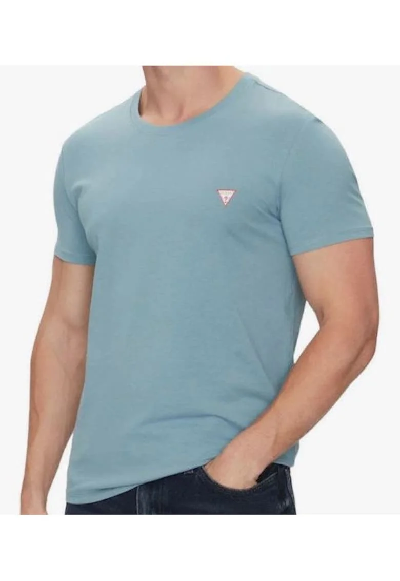 Tricou slim fit cu logo mic