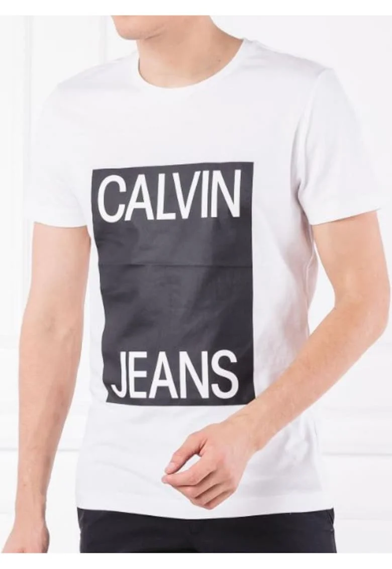 Tricou din bumbac cu print logo,