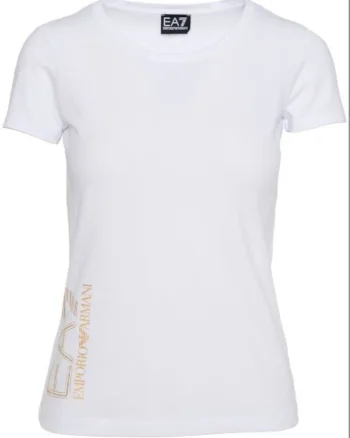 Tricou cu decolteu la baza gatului si logo,