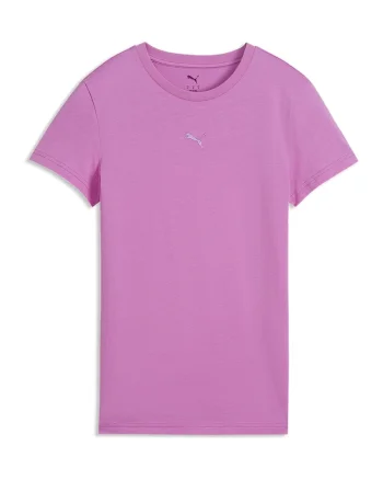 Tricou de bumbac cu logo Essentials, Roz orhidee