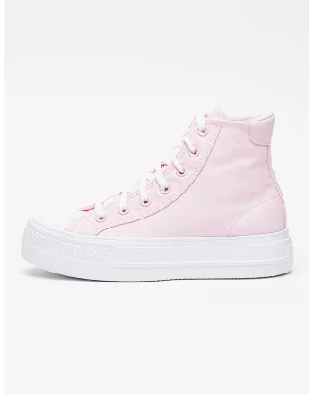 Tenisi inalti Chuck Taylor All Star Day One cu talpa flatform, Roz pastel