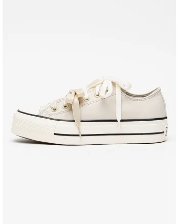Tenisi din panza Chuck Taylor All Star Lift cu talpa flatform, Alb murdar