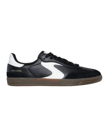 Pantofi sport din piele si piele ecologica Hotshot, Alb/Negru