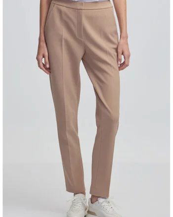 Pantaloni capri regular-fit, Bej deschis