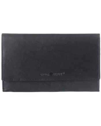 Portofel dama piele naturala 19 x 11 x 2.5 cm, Basic,, Negru