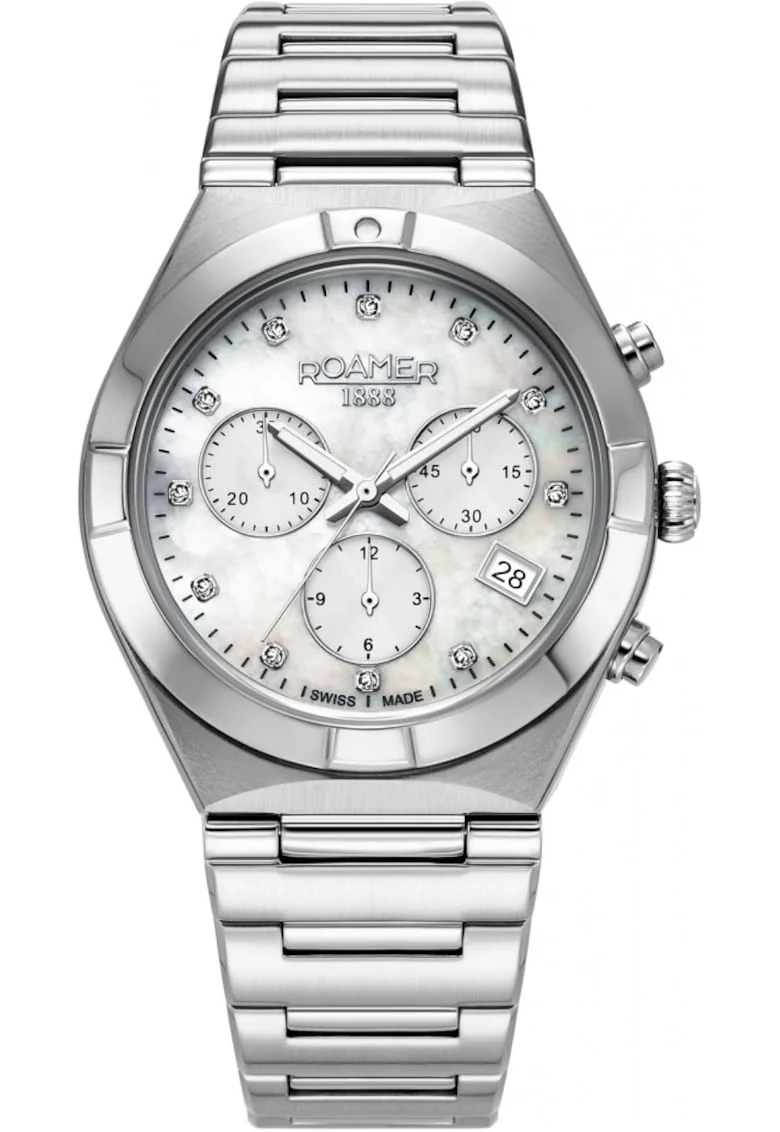 Ceas de dama  987837 41 20 20 argintiu, fashion sportiv cu diamante