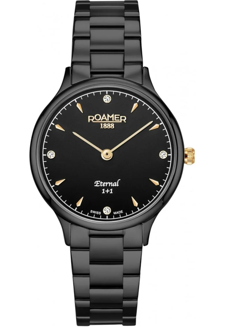 Ceas de dama  863857 45 55 50 negru clasic pentru cupluri