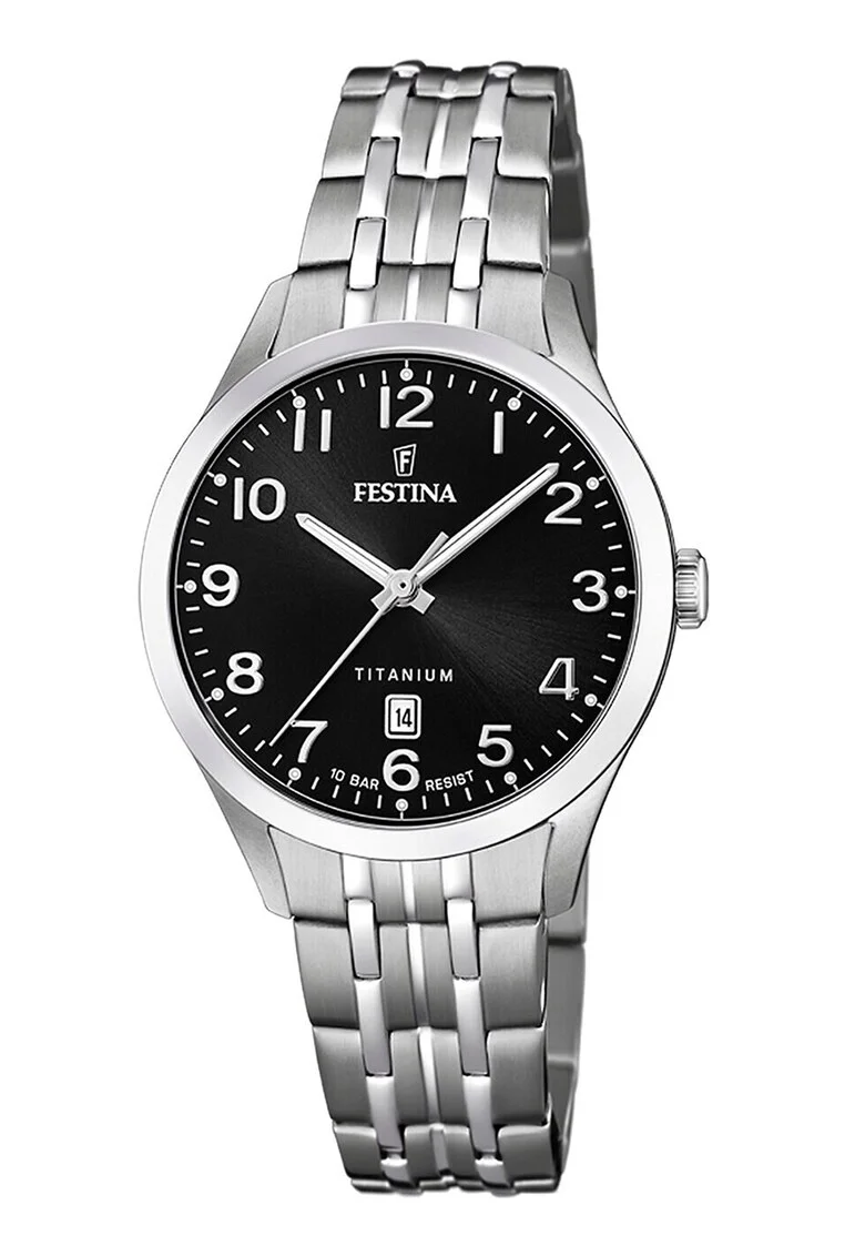 Ceas quartz din titan, Argintiu