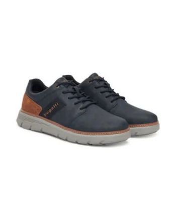 Pantofi sport barbati  albastru inchis, imitatie de piele, design modern, stil versatil, Bleumarin