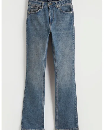 Blugi regular fit cu buzunare, Albastru inchis