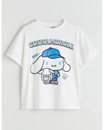 Tricou cu imprimeu grafic, Alb/Albastru glaciar