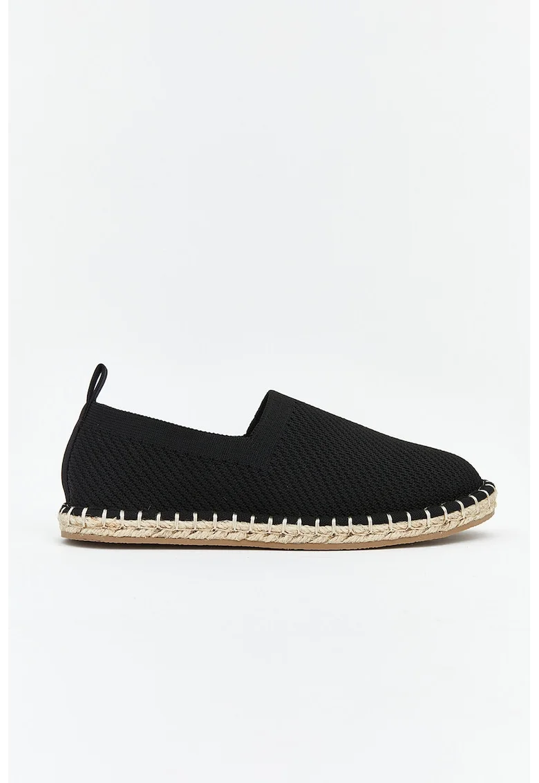 espadrile tricotate de plasa, Negru