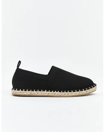 espadrile tricotate de plasa, Negru
