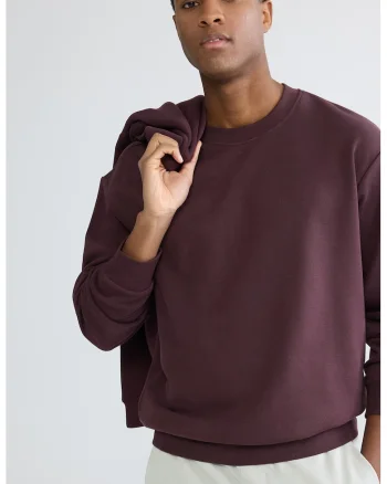 Bluza de trening lejera cu decolteu la baza gatului, Violet tyrian