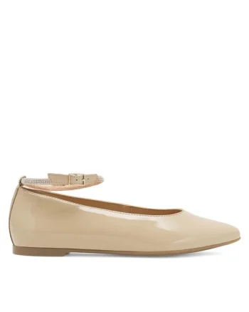 Balerini dama, 32067,  Piele naturala, Bej