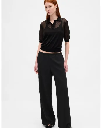 Pantaloni cu croiala ampla, Negru