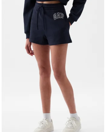 Pantaloni scurti de trening cu logo, Bleumarin